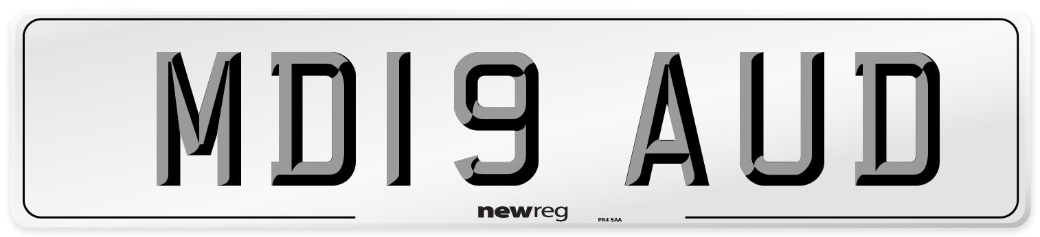 MD19 AUD Number Plate from New Reg